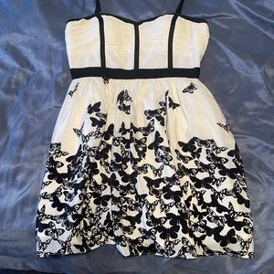Adorable black and white butterfly dress.